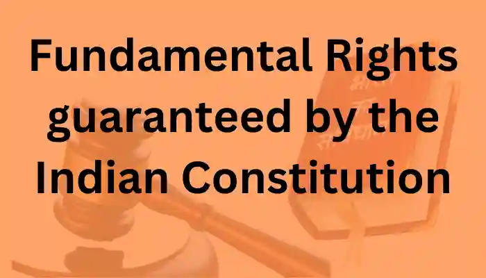 Fundamental Rights guaranteed by the Indian Constitution